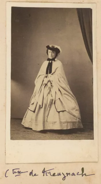 CDV circa 1860. La Comtesse de Kreuznach. Noblesse.