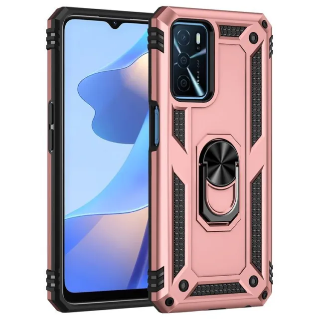 for Oppo A16 Oppo A16s Oppo A54s Case Military Heavy Duty Covers Built  Slide Camera Protection Cover with 360 Rotating Stand Case for Oppo A16  (Rose