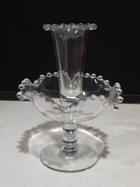 Vintage Imperial Candlewick Centerpiece Epergne Set Elegant Glassware Bowl Vase