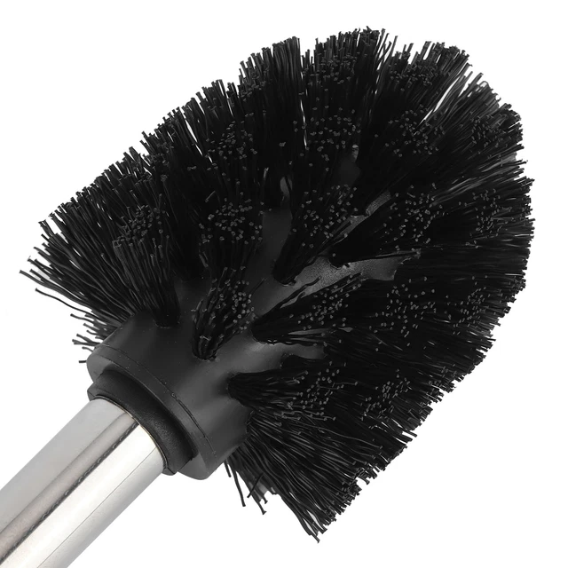 (Blanc)Porte-brosse De Toilette Mural Avec Poignée En Acier Inoxydable Plaqué OB