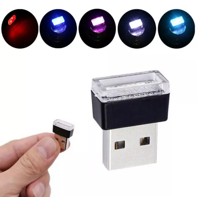 1pcs Mini LED USB Car Interior Light Neon Atmosphere Ambient Lamp Accessories