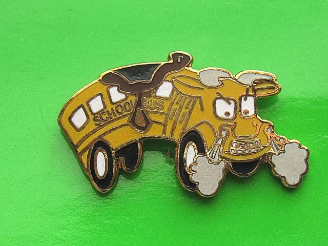 Comical BULL RIDER schoolbus - hat pin , tie tac , lapel pin , hatpin GIFT BOXED 2
