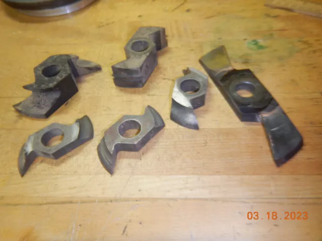 Pile Of Older Boice Crane Wood Shaper Cutters Woodworking