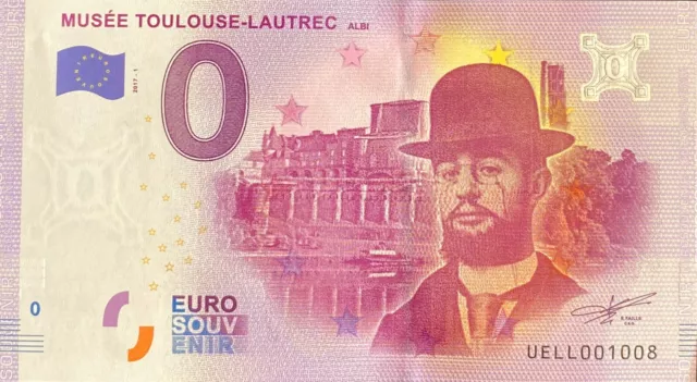 Billet 0  Euro Musee Toulouse Lautrec Albi France 2017  Numero Divers