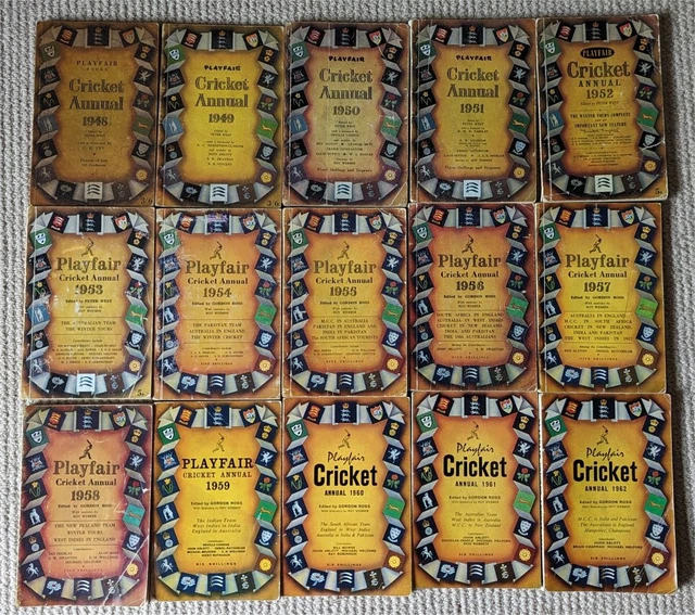 Playfair Cricket Annuals - Complete Run 1948-1962