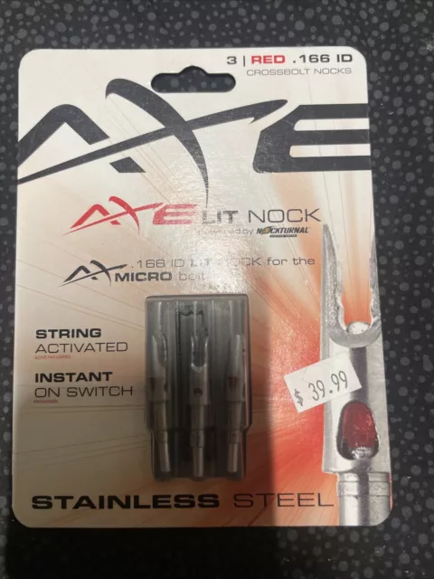 Ace Lit Nock .166 ID Lit Nock For The Micro Bolt 3 Red