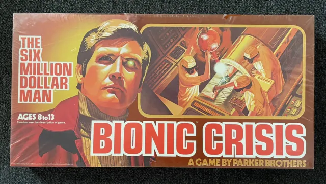 1975 Parker Bros The Six Million Dollar Man Bionic Crisis Board Game Sealed CIB