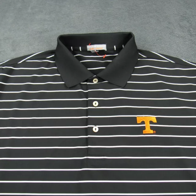 Tennessee Volunteers Polo Shirt Mens XL Black Peter Millar Summer Comfort Golf 2