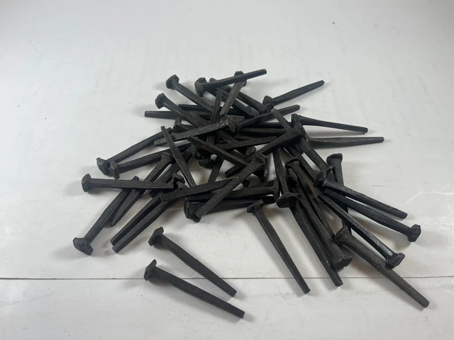 2" Rose head 50 Antique Square Nails Wrought Iron Vintage Rustic