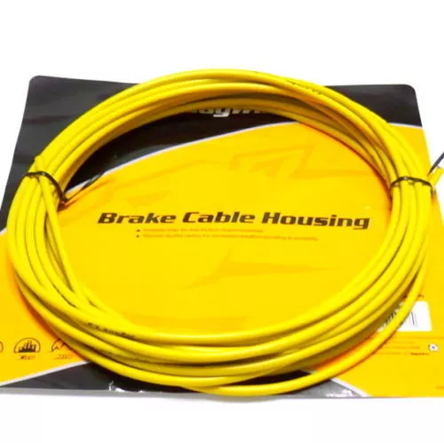 Jagwire 25 feet 5mm Brake Cable Housing with Lubricated inner Tube, Yellow, E98