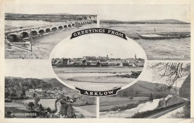 a irish wicklow county eire old antique postcard ireland arklow