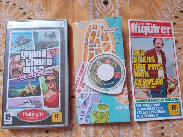 Notice Et Carte Jeu PSP GTA Vice City Stories - Bon état, Sans Le Jeu