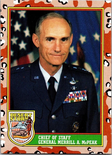 1991 Desert Storm 7 of Staff General Charles Gabriel Topps Trading Card TC CCG