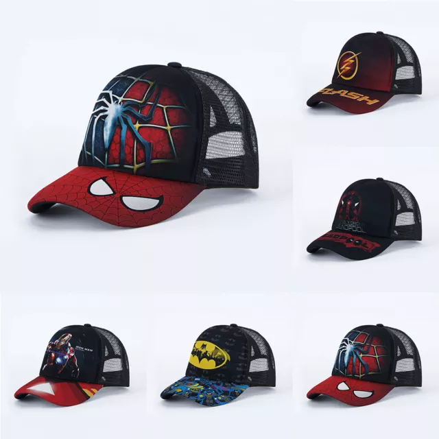 Men Women Marvel Superhero Baseball Cap Mesh Breathable Hip Hop Snapback Sun Hat