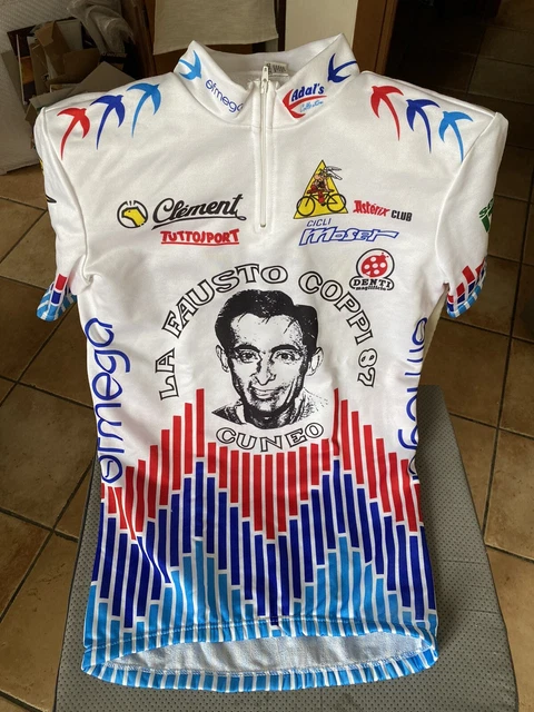 Maillot Cyclisme Vintage Team Polti Fausto Coppi 1999, SMS Santini, Taille XXL, état Excellent