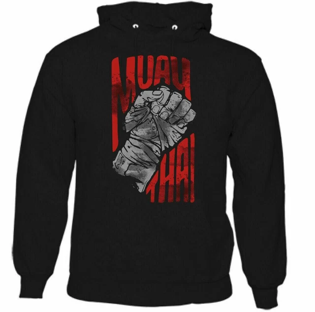 MUAY THAI HOODIE MMA UFC Mixed Martial Arts Thailand Training Top Gym Gift Tee
