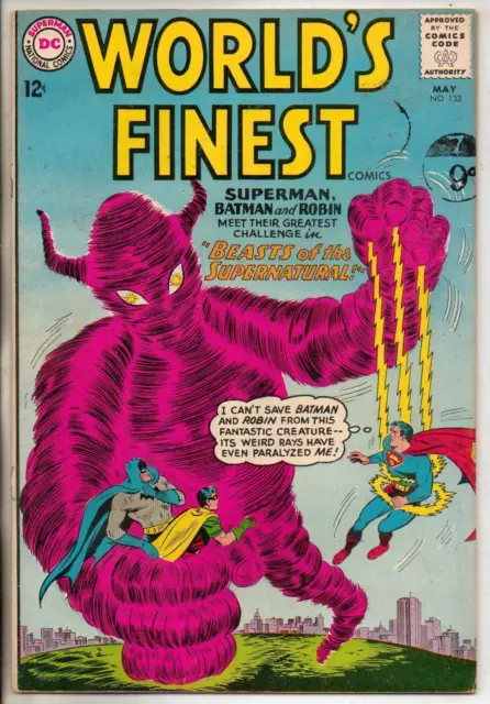 DC Comics Worlds Finest #133 May 1963 Superman & Batman F+