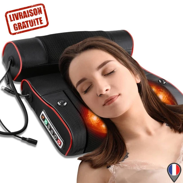 Oreiller Masseur Cervicale Massage Cou Tête Relaxation Chauffage Pétrissage