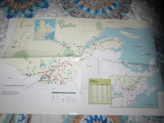 LE QUÉBEC MAP/CARTE d'époque, Plan de Québec et Montréal $2.99 ...