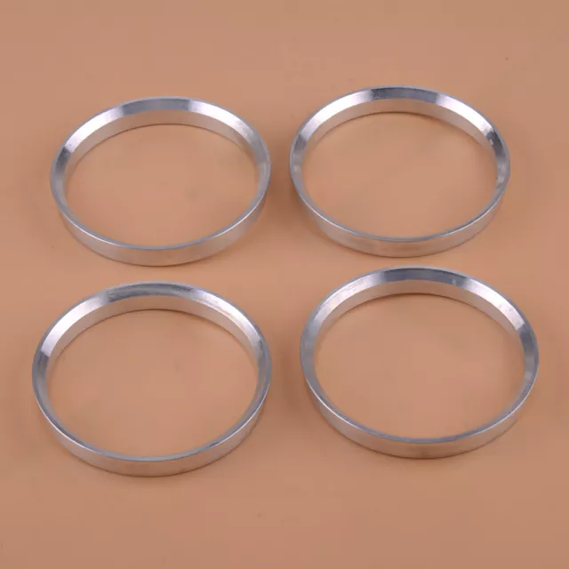 4PC WHEEL HUB Centric Rings Spacer OD = 67.1mm ID=66.1mm Aluminium