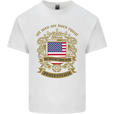 All Men Are Born Equal American America USA Mens Cotton T-Shirt Tee Top 2