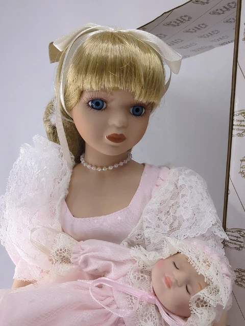 Heritage Signature Collection Porcelain Doll Alyssa/Molly Sitting Doll Set 2