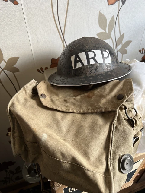 Original 2. Weltkrieg MKI British Brodie Stahlhelm ARP Warden