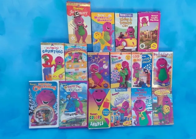 Huge Barney Vhs Lot Original Classic Barney And Friends Collections 17