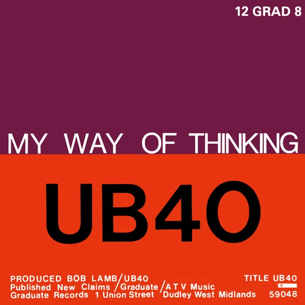 UB40 - My Way Of Thinking / I Think Its Going To Rain Today - Used Vi - P2508S