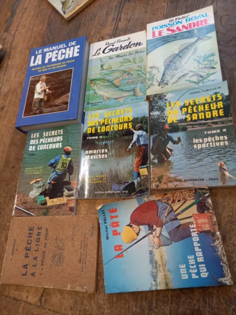 Lot de 8 livres Le gardon Poisson royal le sandre le manuel de la pêche