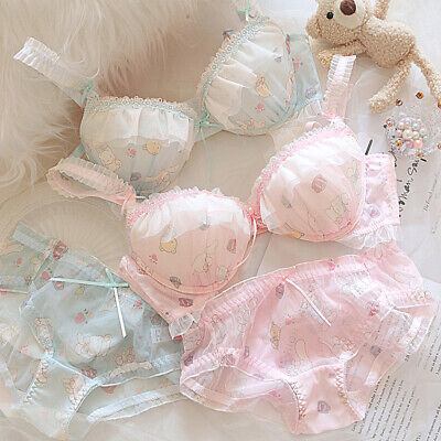 Cinnamoroll Lace Cute Japanese Bra &Panties Set Soft Underwire Underwear Lolita