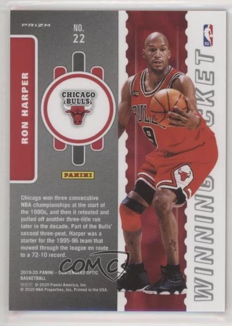 2019-20 Panini Contenders Optic Winning Tickets Red Cracked Ice Prizm Ron Harper 2