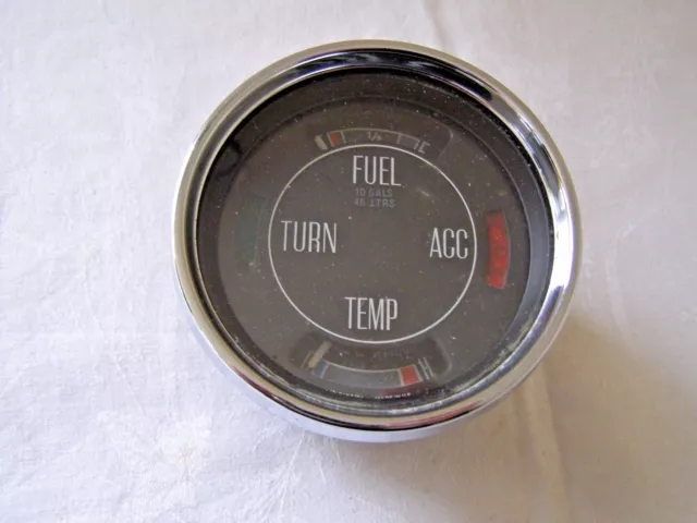 Ford Cortina 1600 Mk2 Smiths Fuel & Temp Gauge Clock Dial Instrument