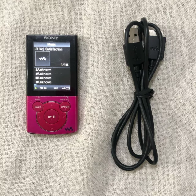 Used Sony Walkman NWZ-E443 4GB Digital Media Player Purple/Pink - Tested Working