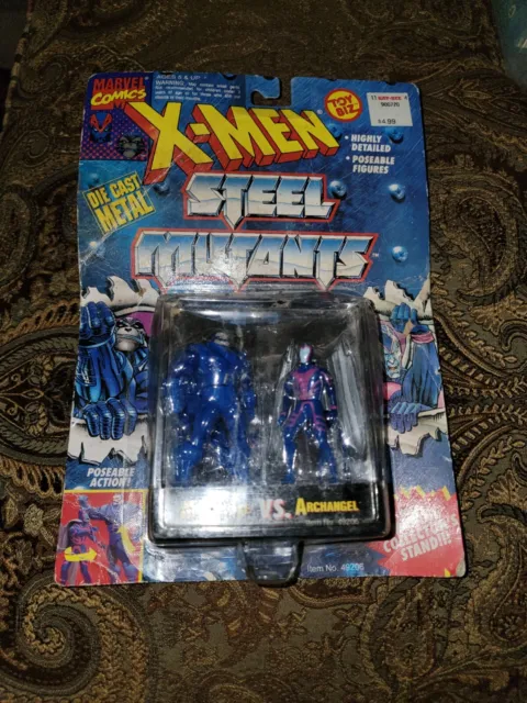 1994 Toy Biz Marvel Comic X-Men Steel Mutants. Packaging is in Acceptable Condit