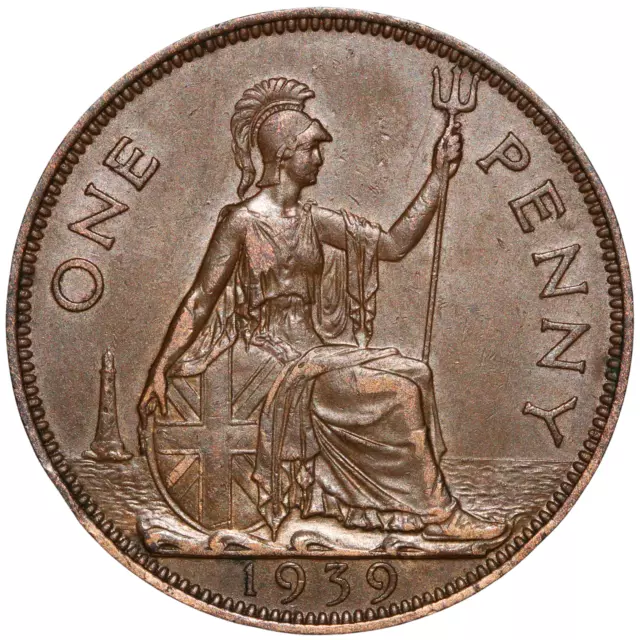 1939 Great Britain George VI 1 Penny Coin