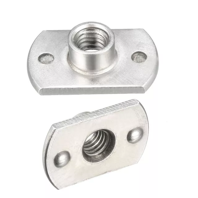 M6 Base dalle acier carbone forme T projection 2 écrous à souder 25 Pcs
