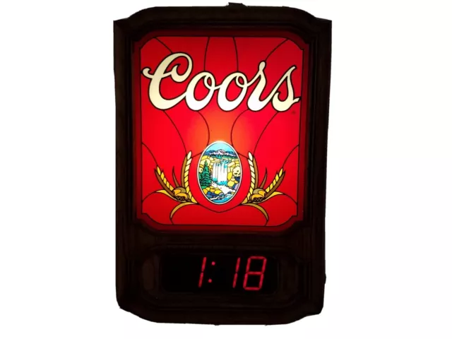 Vintage Coors Beer Clock with Light
