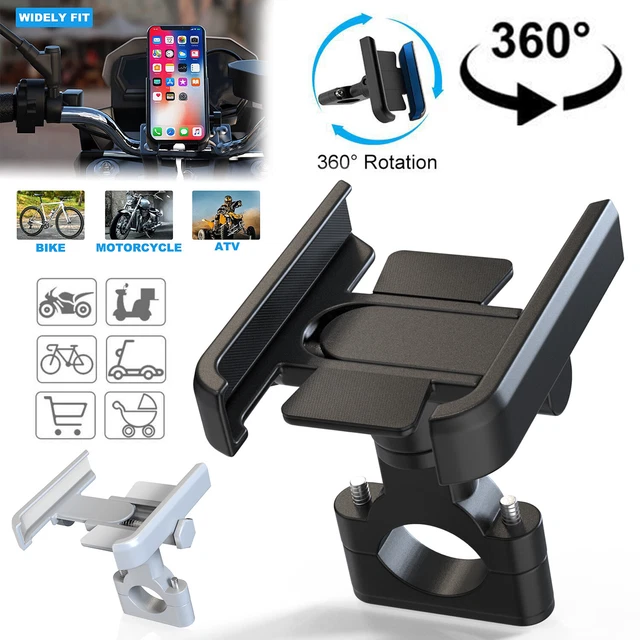 360° Aluminum Motorcycle Bike Bicycle GPS Cell Phone Holder Handlebar Mount USA