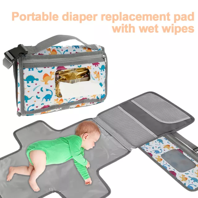 Portable Diaper Changing Pad Large Capacity Travel Baby Changing Pad with LeIup