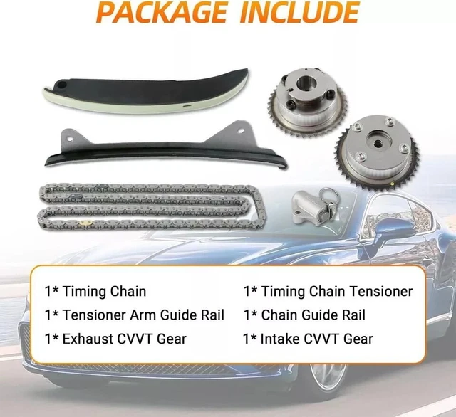 Complete Timing Chain Kit With VVT Gears For 2012-2021 Hyundai/Kia 1.6L G4FC Engine 11 thumbnail image