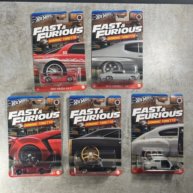 HOT WHEELS 2024 Fast & Furious Dominic Toretto Complete Set of 5 Cars ...