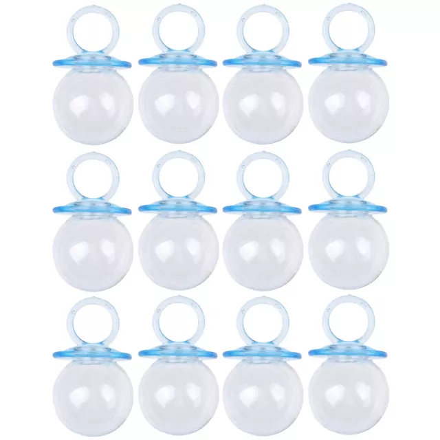 12 Fillable Pacifier Shape Bottles Baby Shower Candy Party Favor