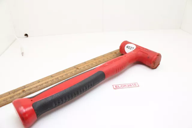 Snap-on HBSE10 10oz/550g 10" RED Handle Soft Grip Soft Face Dead Blow Hammer USA