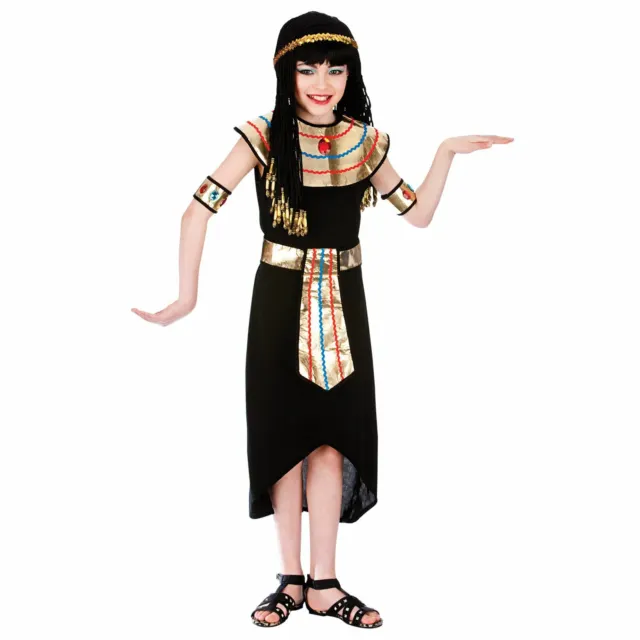 Children Girls Egyptian Queen Princess Halloween Fancy Dress Up Party Costume