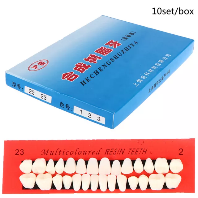 10 Set Resin Teeth Teaching Model Universal False Teeth Dental Material A2 Type