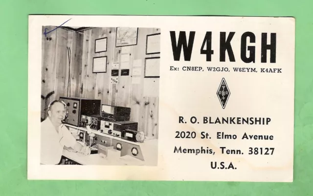 #D32. Qsl Card - 1979 Radio Contact Card - W4Kgh, Memphis, Tennessee Usa