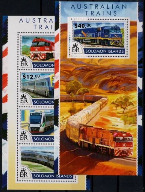 Salomoninseln; Australische Diesellokomotiven 2015 kpl. **  (31,-)