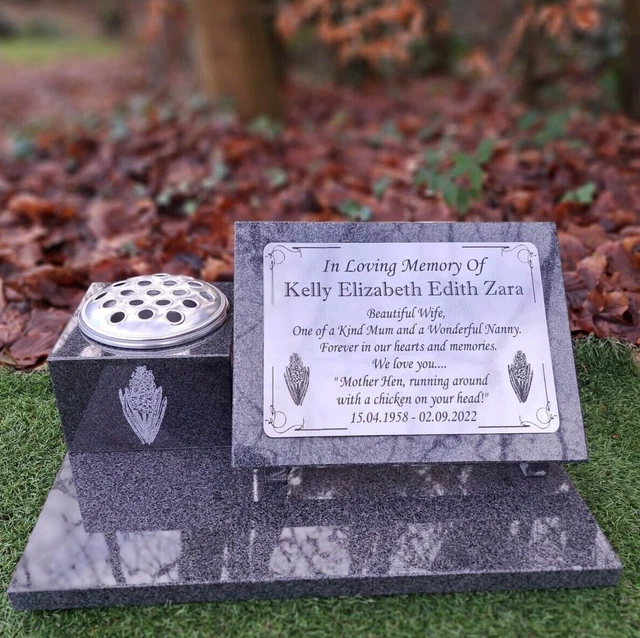 PERSONALIZZATA Pietra Tomba Memoriale Pietra Tomba Placca Granito Cimitero