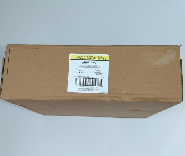 Diablo 17" Buffing Pads White Non-Woven 5 Pack DCR170WHTM01G NEW